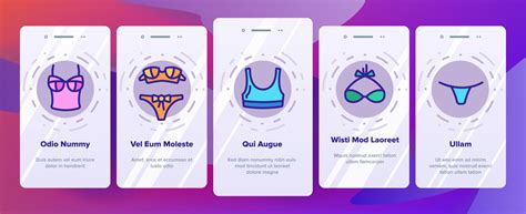 Lingerie Accessories Items Linear Vector Onboarding Vector Art At Vecteezy