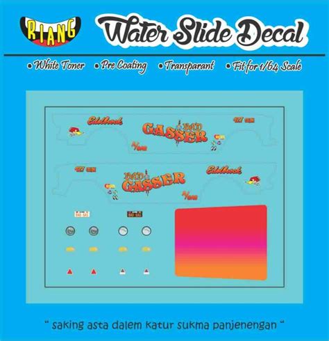Jual Decal Waterslide Hot Wheels 55 Chevy Bad Gasser Kota Denpasar Ccnk Garage Tokopedia