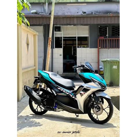 Coverset Nvx V2 Aerox Cyan Silver 2023 Shopee Malaysia