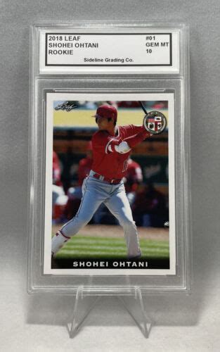 Shohei Ohtani Rookie Graded 10 Gem Mint 2018 Leaf 01 Angels RC Very