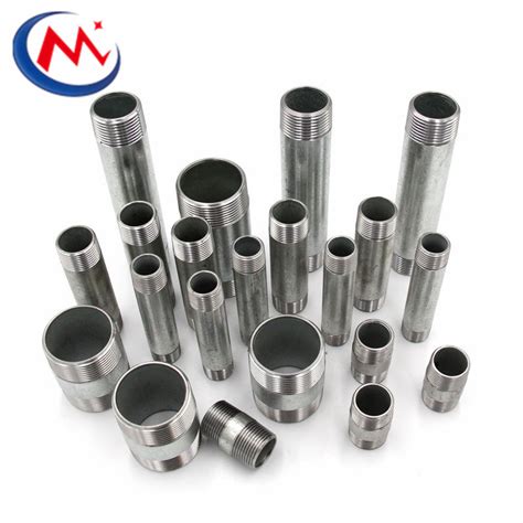 Factory Price Galvanized Black Carbon Steel Nipple Npt Din Iso Bspt