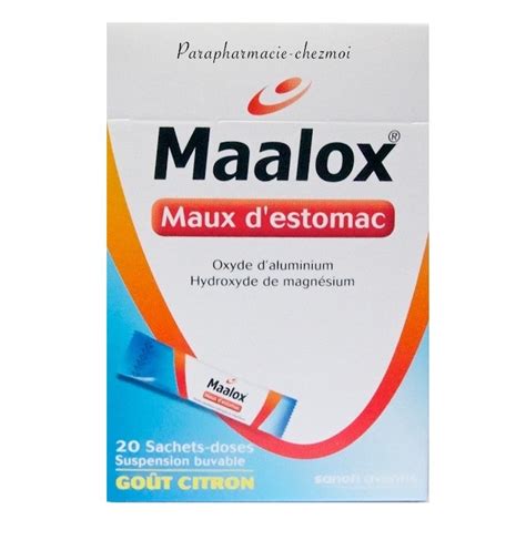 Maalox Maux D Estomac Suspension Buvable Sachets Doses Au Citron