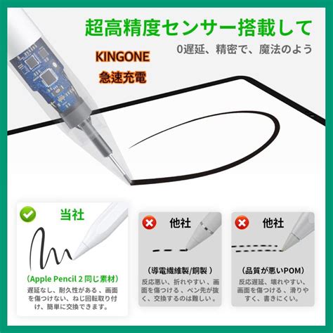 【未使用】kingone タッチペン スタイラスペン 急速充電 極細 超高精度 メルカリ