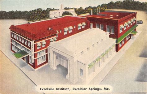 Excelsior Springs Missouri Aerial View Over Excelsior Institute Antique