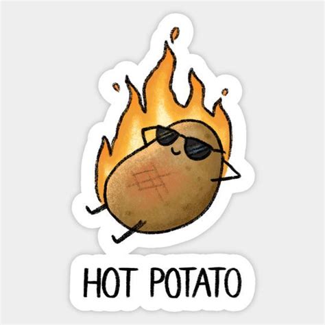 Hot Potato By Drawforpun Cute Potato Potato Puns Potato Drawing
