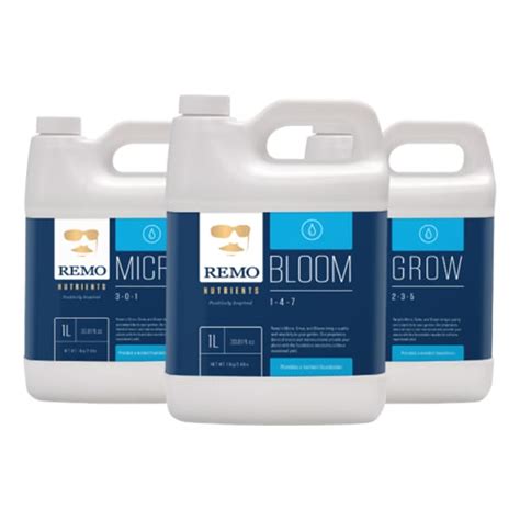 Remo Nutrients Micro 1l Grow 1l Bloom 1l Hitec Grow
