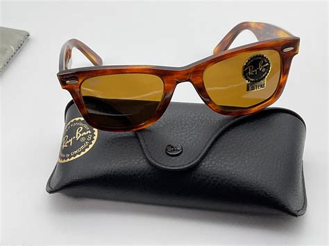 Ray Ban Original Wayfarer Rb2140 954 50mm Stripped Havana B15 Lens