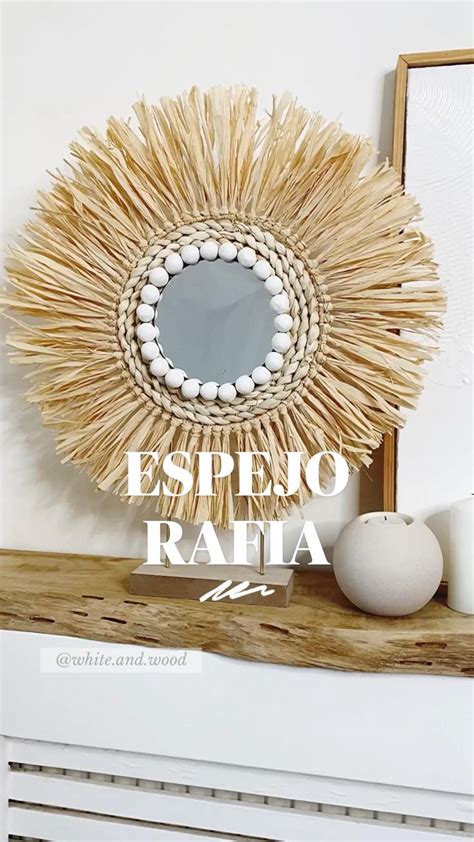 Manualidad Haz Tu Propio Espejo Boho Con Rafia Manualidades Con