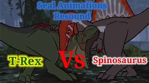 Sealanimationst Rex Vs Spinosaurus Resound Youtube