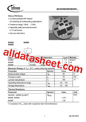 BA895 Datasheet PDF Infineon Technologies AG