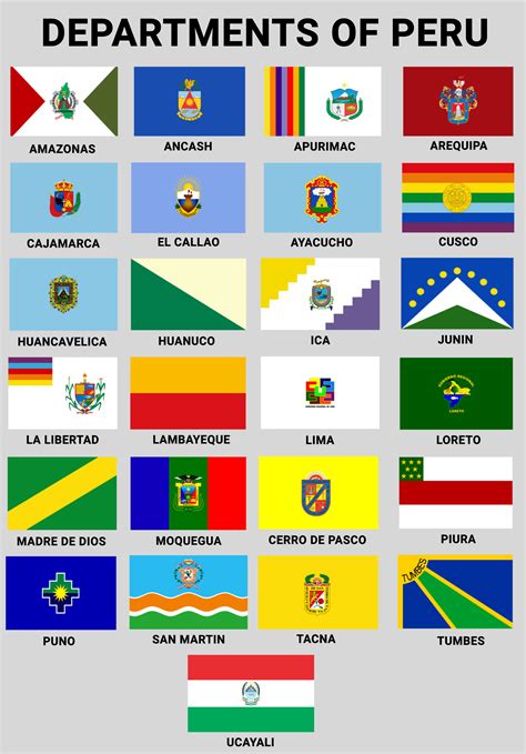 Flags of the Peruvian departments : r/vexillology