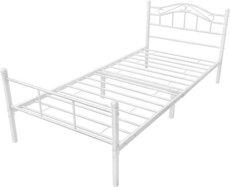 Metalen Bedframe Gerard Incl Bedframe Bedbodem 90x200 Cm Wit