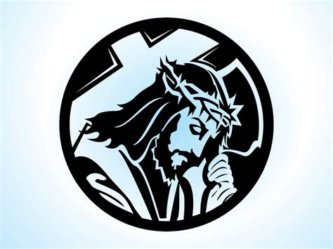 Jesus With Cross Vector Art & Graphics | freevector.com