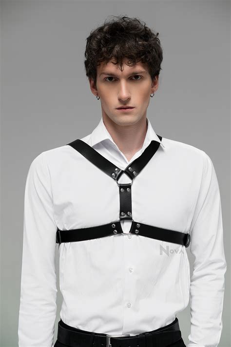 Chest Harness Man Bondage Harness Leather Gay Harness Mens Etsy