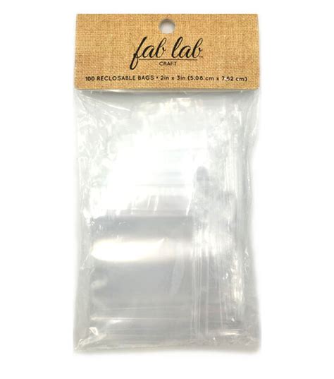 Fab Lab 2 X 3 Clear Reclosable Storage Bags 100pc Joann