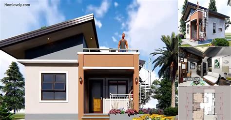 Simple Small House Design 6 X 7 Meters With 2 Bedroom And Mini Roof