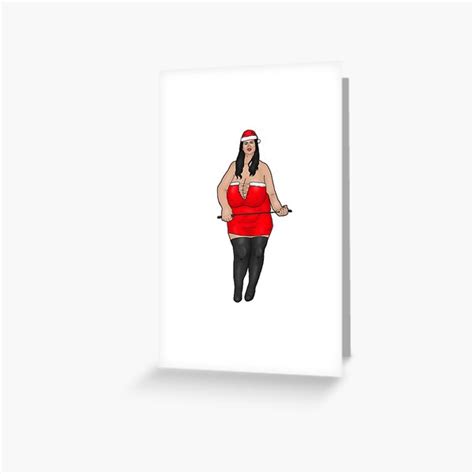 Strenge Bbw Weihnachts Domina Mit Sehr Gro En Br Sten Gru Karte Von Pinupsandpulp Redbubble