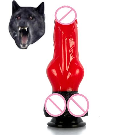 Faak 21厘米硅胶 Juguiles 性蛋白狗阴茎假阳具为女性 Buy 动物 Dildo Juguetes 有性 狼 Dildo 狼性