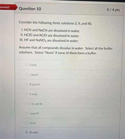 Solved Consider the following molecules (I, II, and III). | Chegg.com
