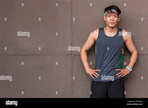 urban runner portrait stock photo alamy