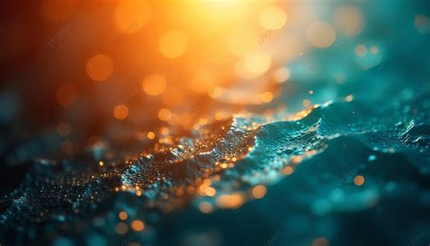 macro photography water droplets teal  orange color palette bokeh