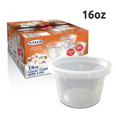 Satco Food Containers Rectangle Plastic Microwave Freezer Safe Round