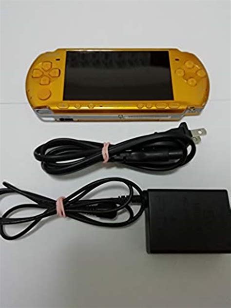 SONY PSP Playstation Portable Bright Yellow PSP - 3000 BY Cable Console ...