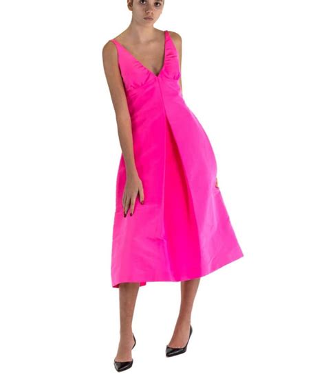 1990S ISAAC MIZRAHI Hot Pink Silk Faille Cocktail Dress Etsy