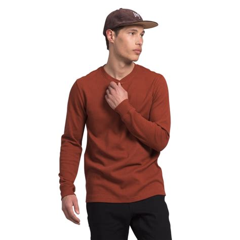 The North Face Waffle Long Sleeve Henley Mens Clearance