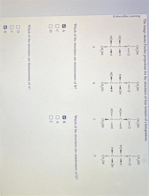 The Image Shows Fischer Projections For The Chegg