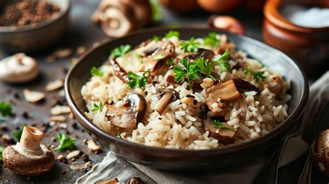 Delicioso Arroz Con Setas Y Trufa Setas Deshidratadas