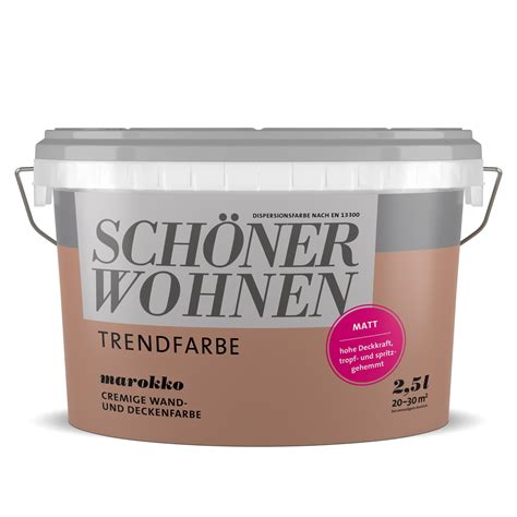 Schöner Wohnen Farbe Wandfarbe Marokko terrakottafarben matt 2 5 l