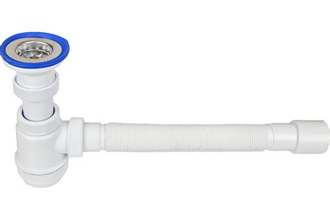 Сифон для раковины с выпуском и гибким соединением VIRPLAST 30987145 ...