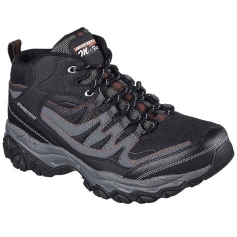 Skechers Mens After Burn Memory Fit Blackgray Mid Top Athletic Shoe