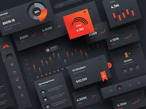 Ui Element Dark Theme Desing By Ghulam Rasool 🚀 For Cuberto On Dribbble