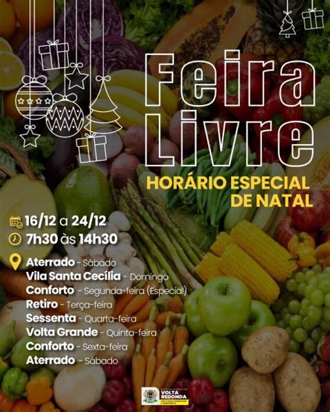 Feira Livre De Volta Redonda Ter Hor Rio Estendido No Per Odo De Natal