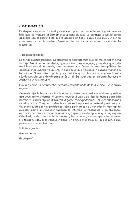 Caso Más Folio De Matrícula Inmobiliaria Adjunto Caso PrÁctico