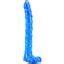 Raging Hard Ons Slimline 9 Ballsy Blue Jelly Slim Anal Dildo Butt