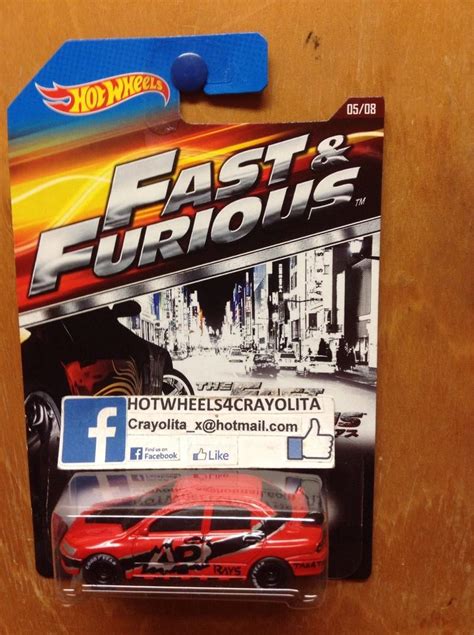 Hot Wheels Fast Furious Tokio Drift Mitsubishi Evo Custom Rr