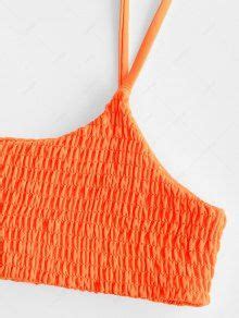 Smocked Bikini Top And Bottoms In ORANGE ZAFUL 2025