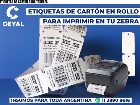 Etiquetas De CartÓn Para Textiles Zebra Designer