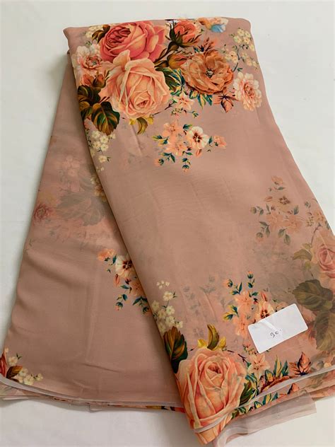 Buy Printed Georgette Fabric Online Printed Fabrics Online Akrithi