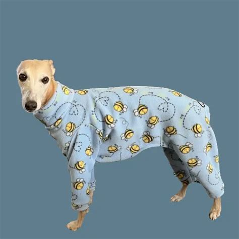 Fleece Onesie Buzzy Bees Whippet Greyhound Clothes