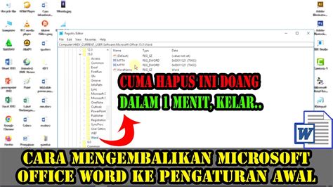 Cara Mengembalikan Reset Microsoft Office Word Ke Pengaturan Awal