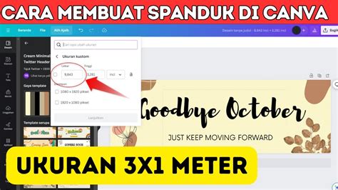 Cara Mengatur Ukuran Spanduk 3x1 Meter Di Canva Youtube