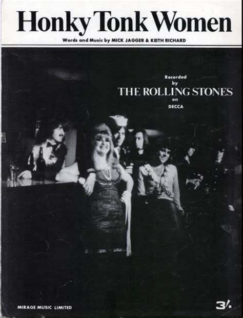 The Rolling Stones Honky Tonk Women Uk Sheet Music Sheet Music