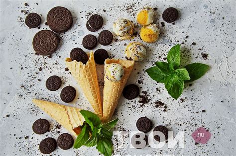 Мороженое с печеньем - вкусный рецепт с пошаговым фото