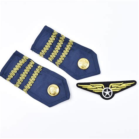 pilot badge  epaulettes shine trimmings fabrics