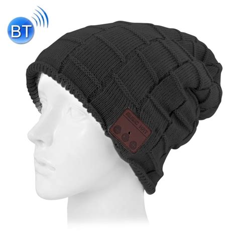 Bonnet Bluetooth Connecté Android iPhone Micro Intégré Noir