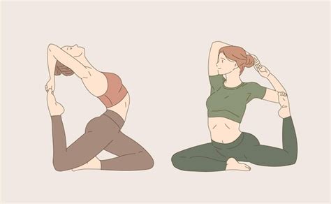 Premium Vector Women Doing Yoga